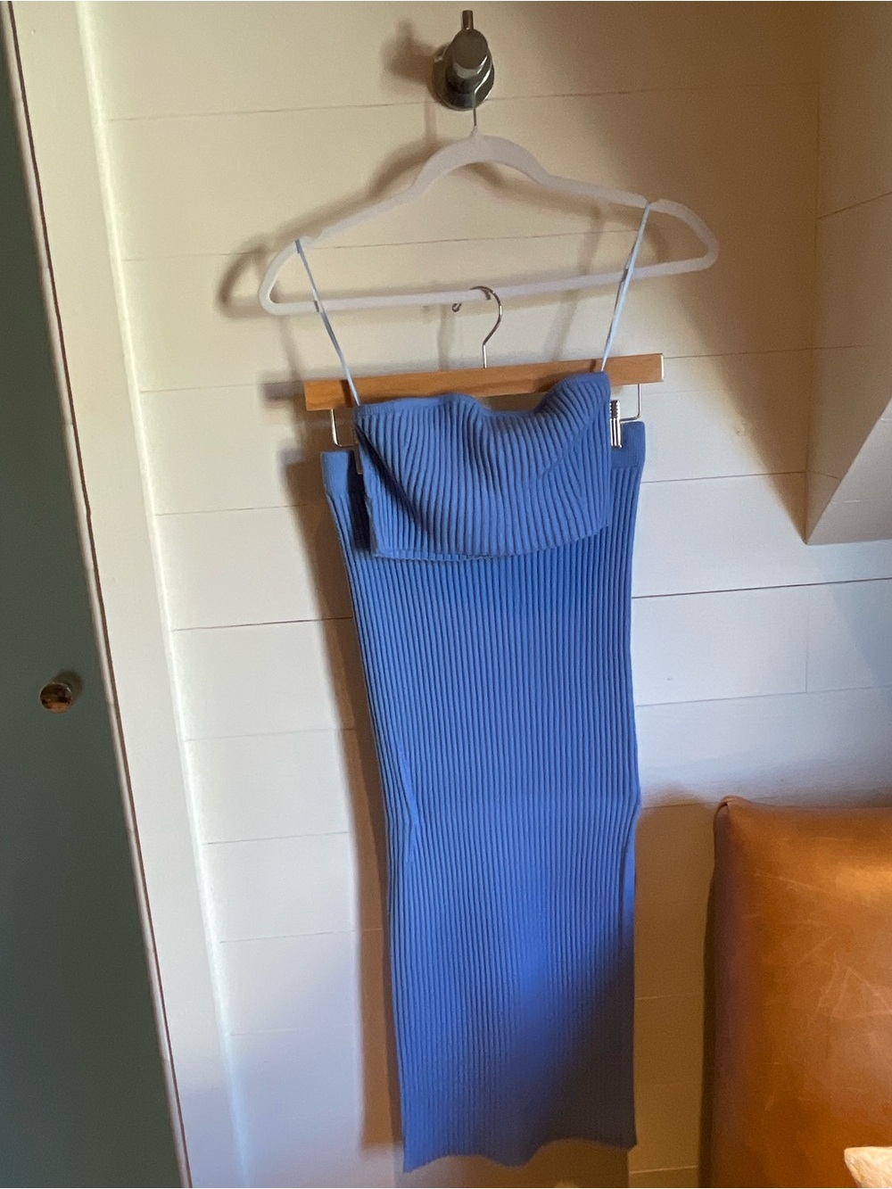 Hello Molly Light Blue Ribbed Tank Top
